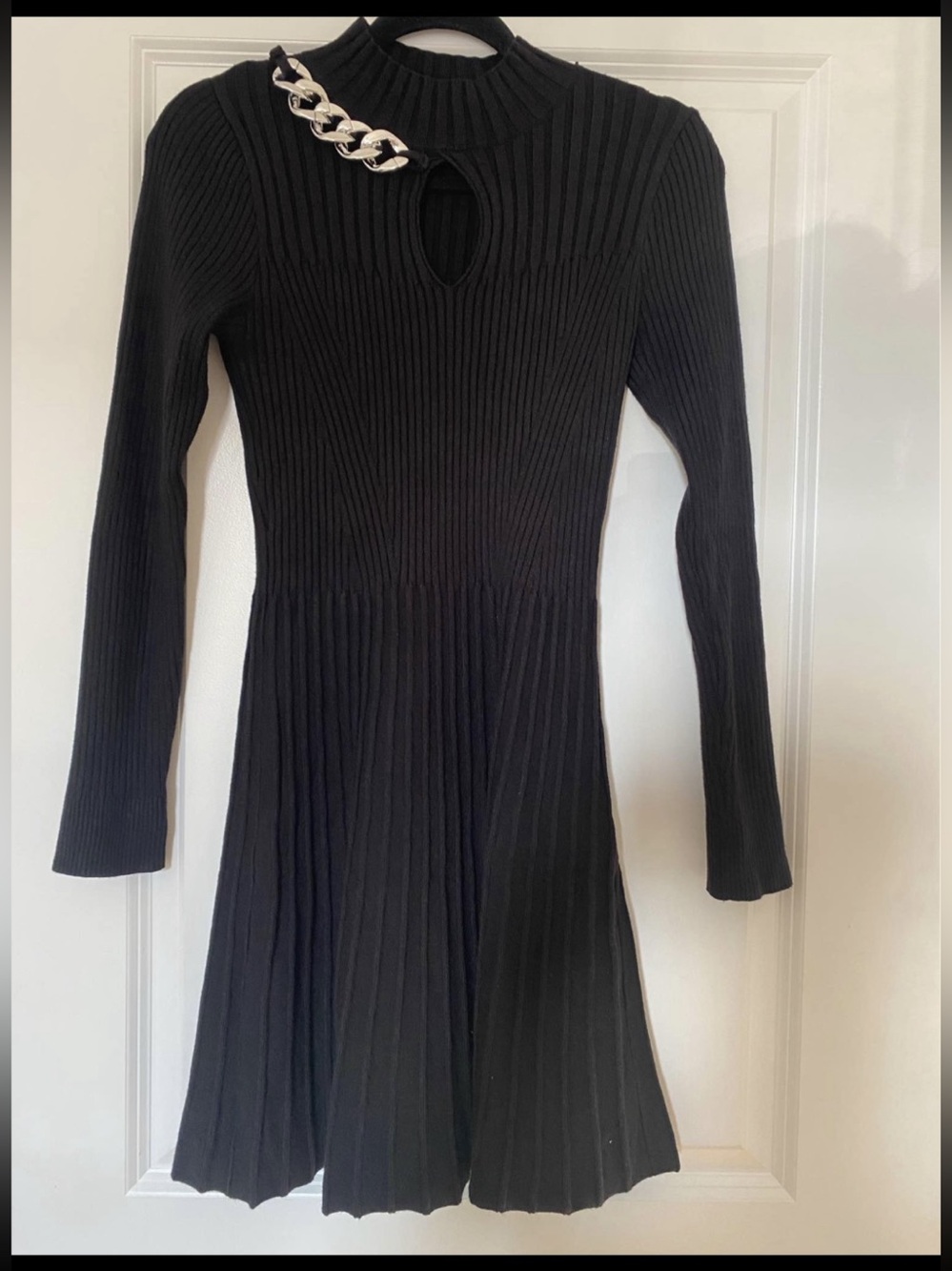 Pleated Long Sleeve Mini Dress Like New